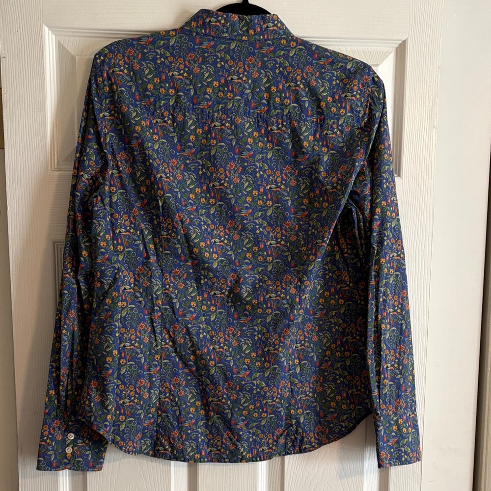 J. Crew Blue Floral Liberty Fabric Button-Up - Picture 4 of 6